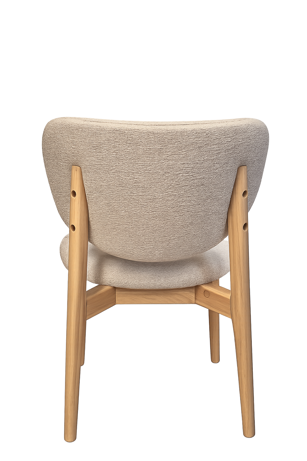 Stoel Frida – Beige stoel met eiken frame | Sahara 112