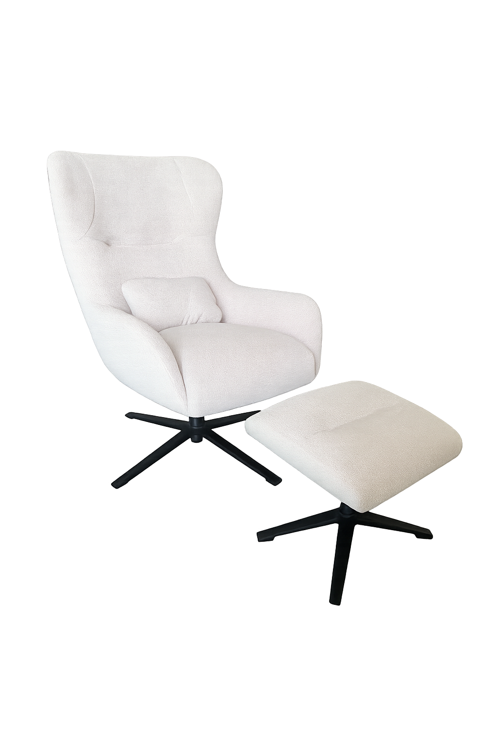 Fauteuil Muck met hocker | Stof Share 111 stof