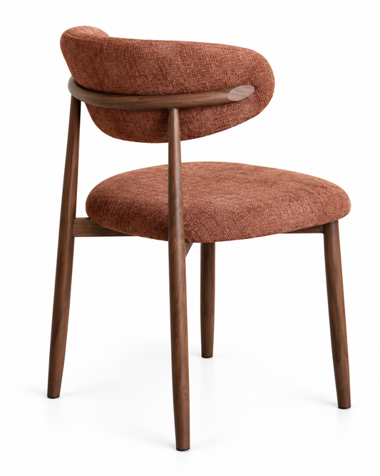Eetkamerstoel Ronnie – 07 brown Bekleding & Walnoothout frame