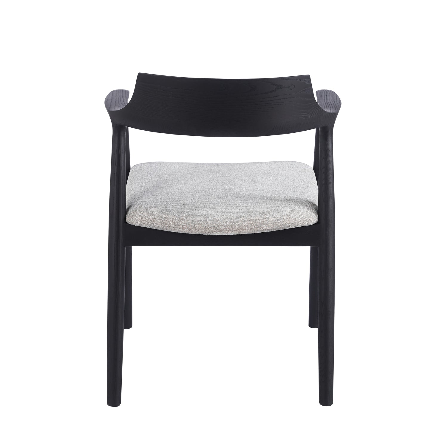 Armstoel Ashwood – Zwart eiken met kussen Sahara 170