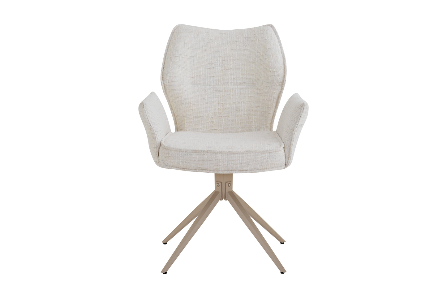 Stoel Salsa – Zandkleurige draaistoel met 180° returnfunctie