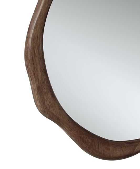 AJ3185 Japandi Spiegel – Organische Vorm – Brown – 99 x 53 x 4 cm