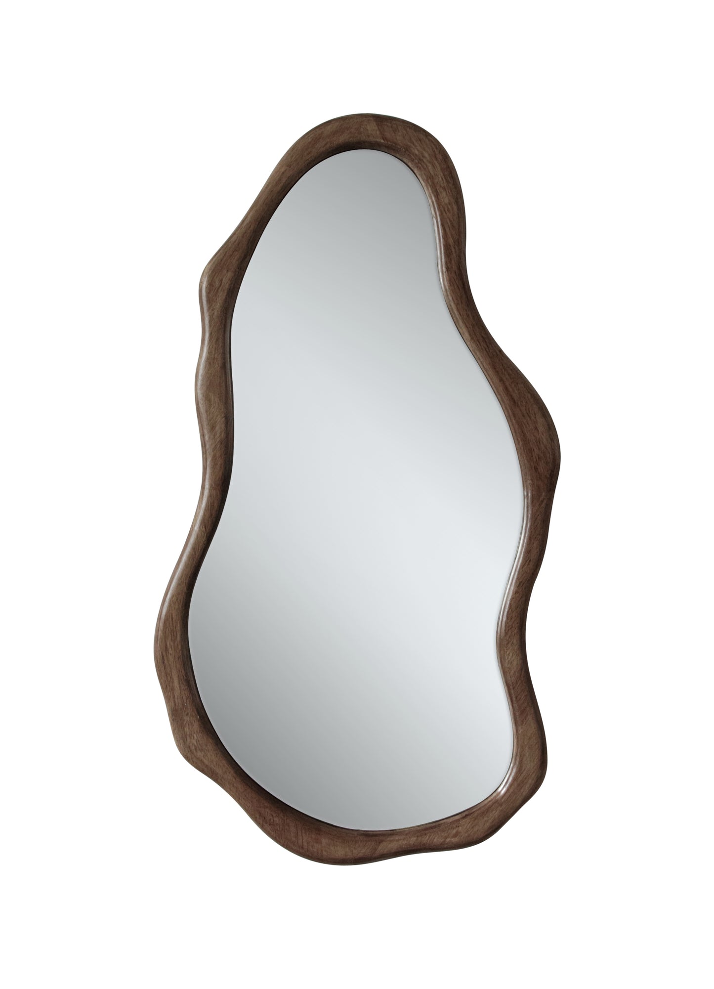 AJ3185 Japandi Spiegel – Organische Vorm – Brown – 99 x 53 x 4 cm