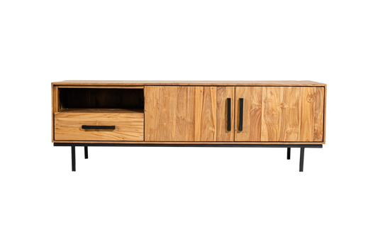 Tv cabinet Lawu 2 deurs + 1 lade + open vak