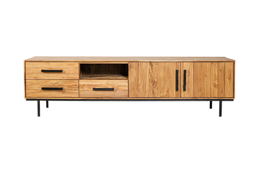 Tv cabinet Lawu 2 deurs + 3 laden + open vak