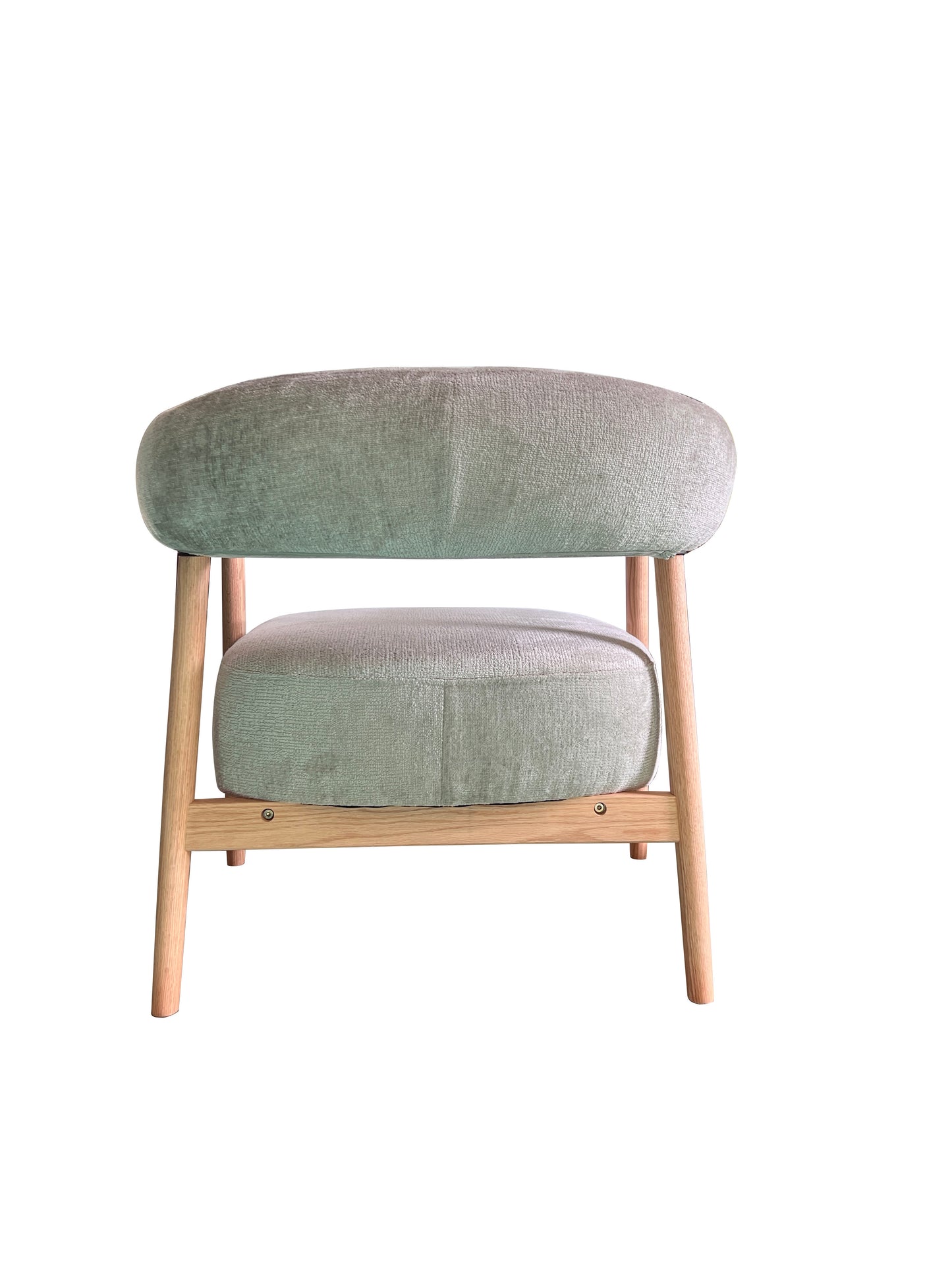 Royce fauteuil in stof Harmony 04 beige met eiken armleuningen