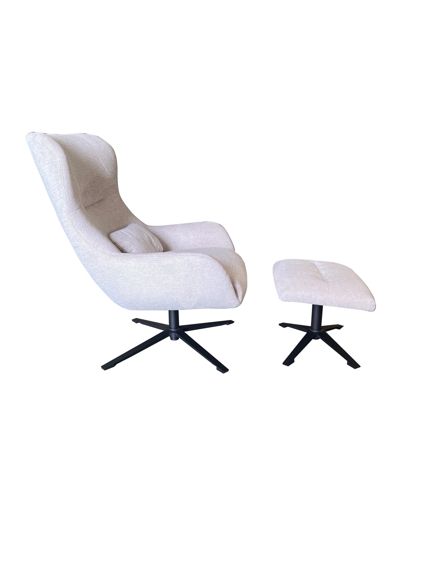 Fauteuil Muck met hocker | Stof Share 111 stof