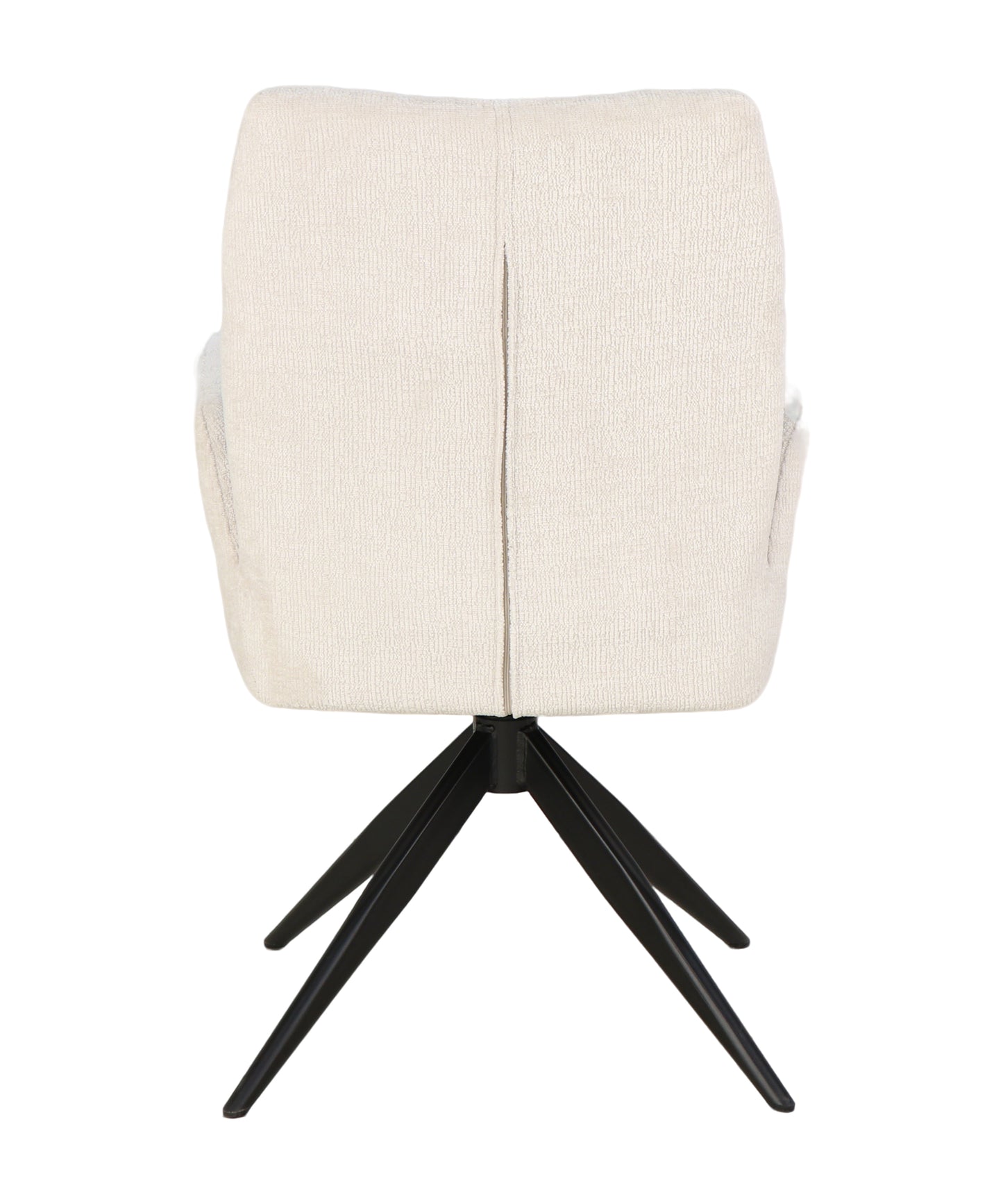Stoel Atal Off White 02 – Draaibaar – Pocketvering – Zwart Frame