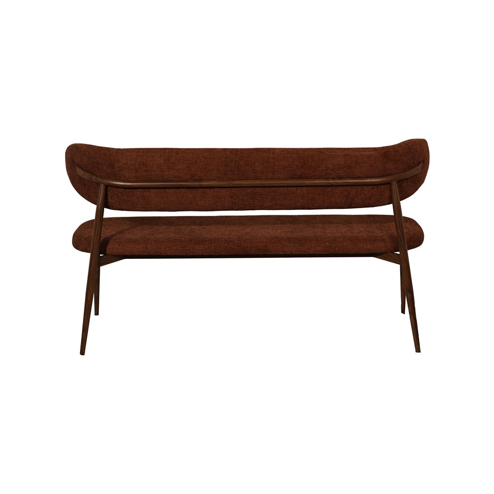 Bankje Kami – 150 cm | Japandi stijl | Metaal frame (brown) | Kleur brown