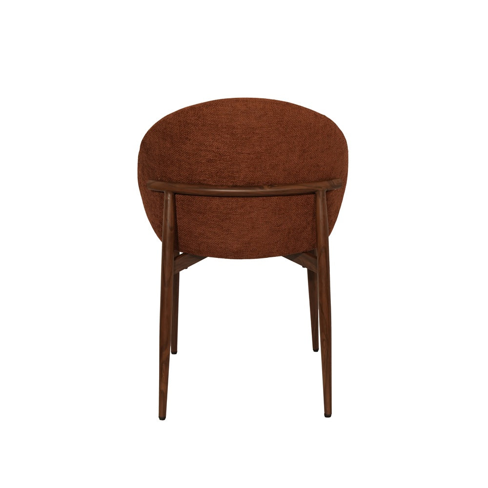 Stoel Bibi | Brown | Metaal poot houtlook (brown) | Japandi stijl