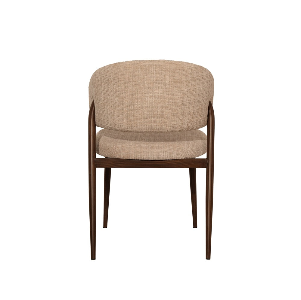 Stoel Coco | Beige Cremona | metalen frame | Japandi stijl