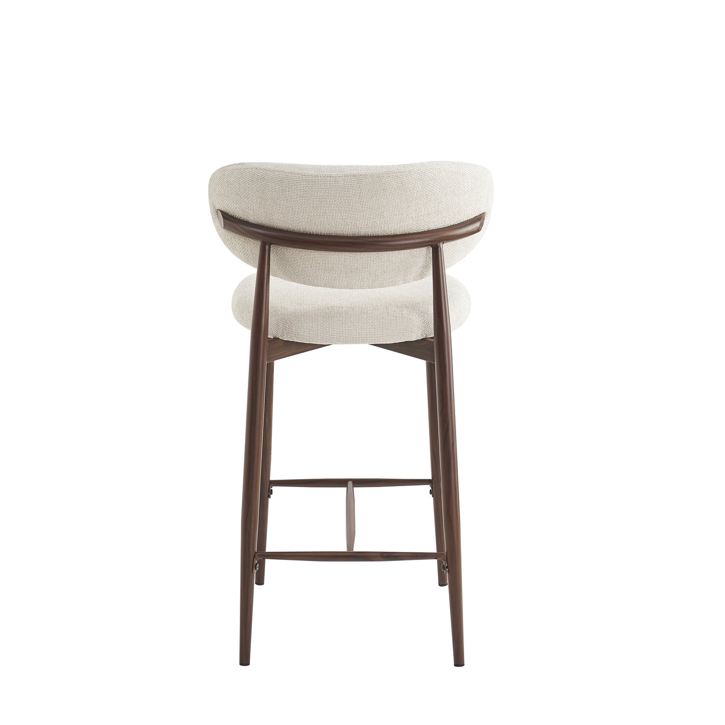 Barstoel Raven – 02 Beige Bekleding & Walnoot Frame