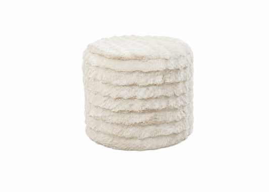Ronde Poef – Ivory