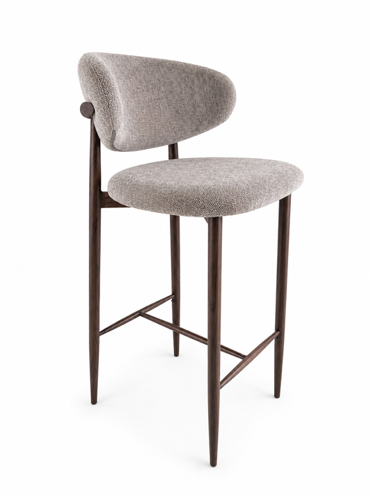 Japandi Barstoel Hoog – taupe