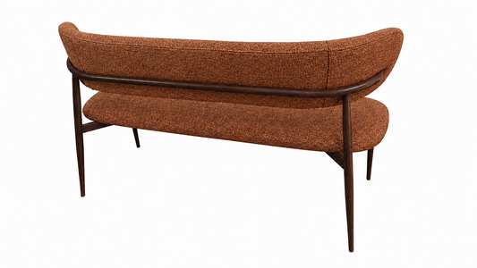 Bankje Kami – 150 cm | Japandi stijl | Metaal frame (brown) | Kleur brown