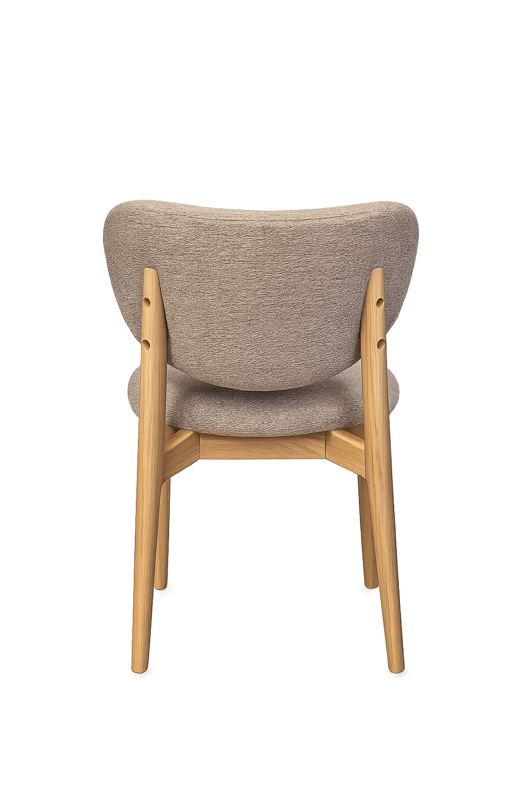 Stoel Frida – Taupe stoel met eiken frame | Sahara 130