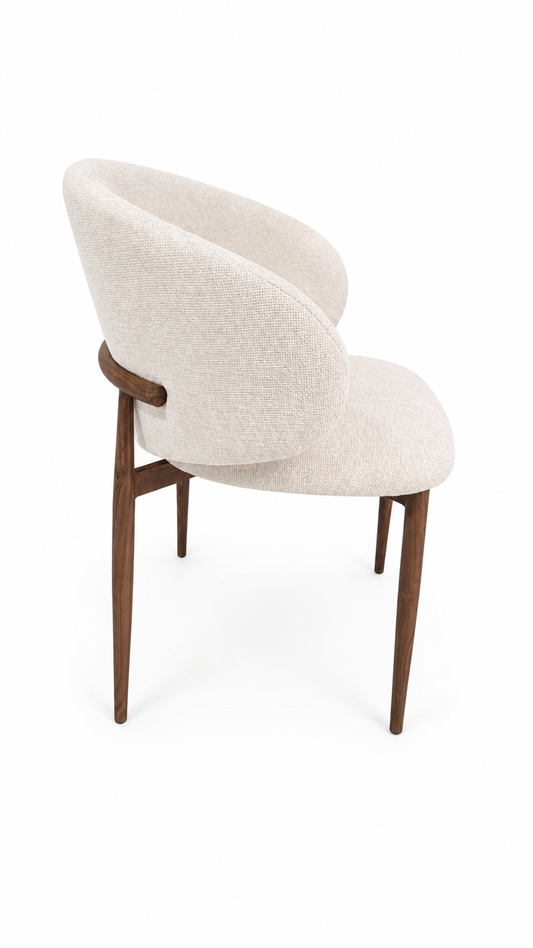 Stoel Nube | Beige | Metaal frame | Japandi stijl