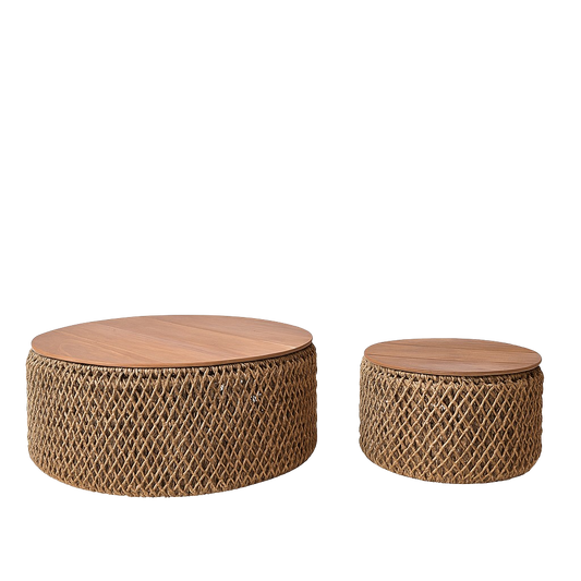 Salontafelset Banana Tree Bark – set van 2 (naturel)