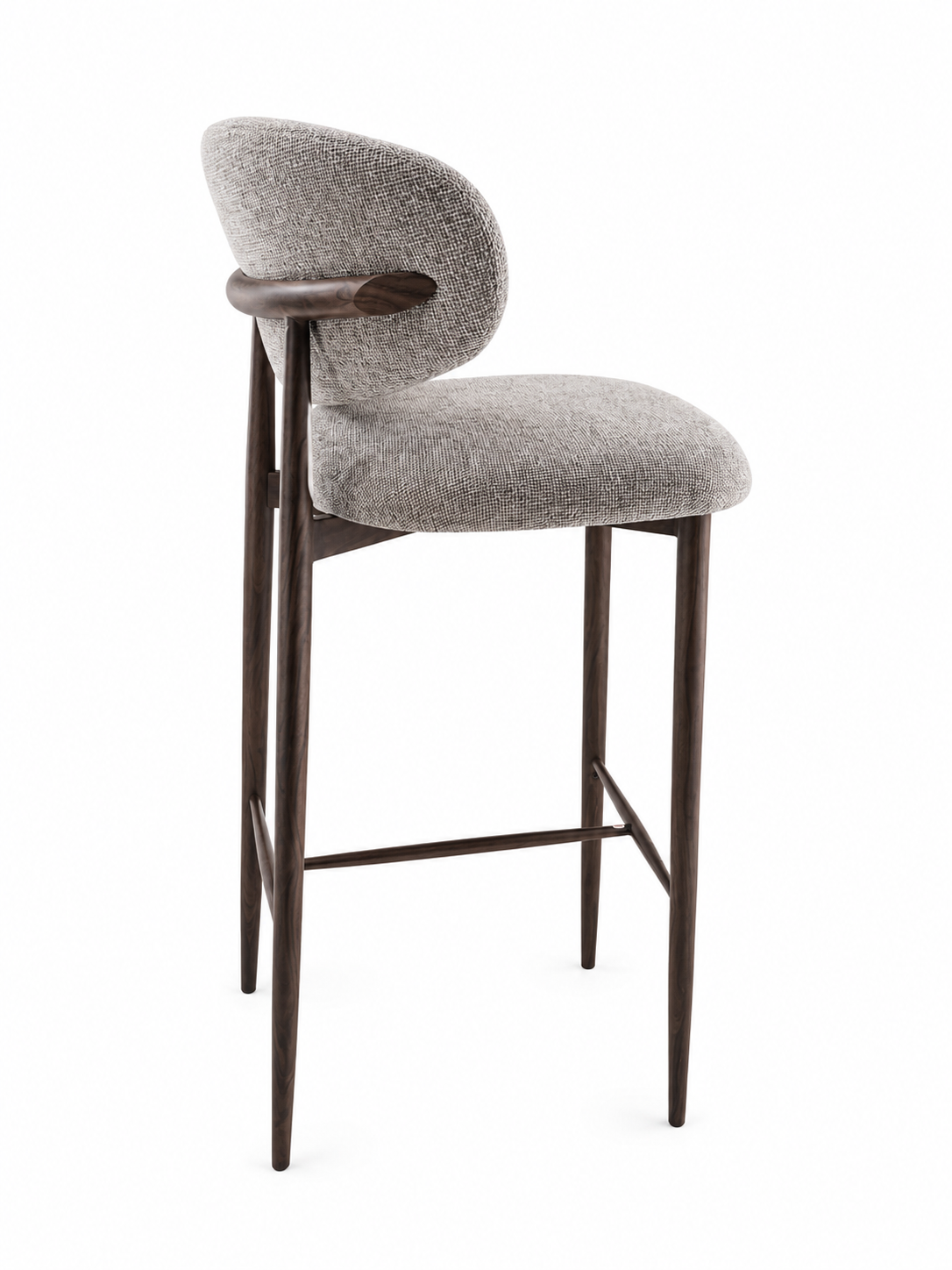 Japandi Barstoel Hoog – taupe