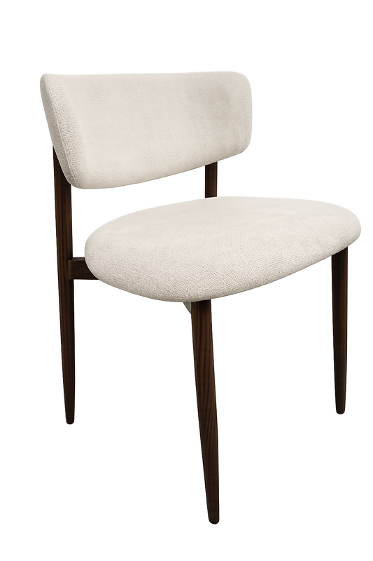Stoel Hazel – Cream| Japandi Brown Metaal