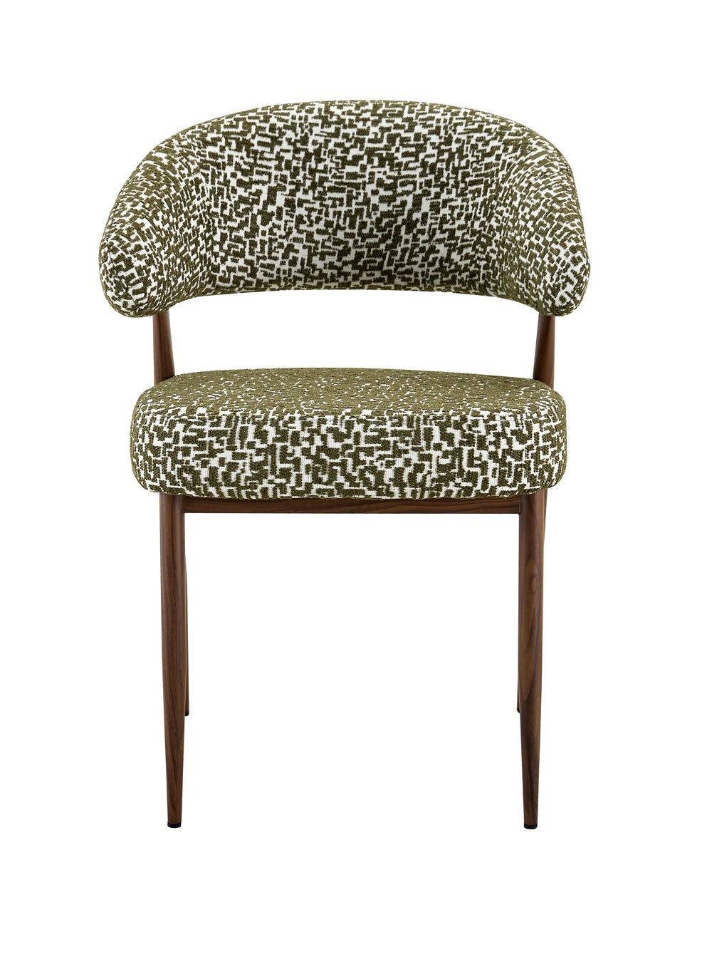 Stoel Sil in patroon patroon olive