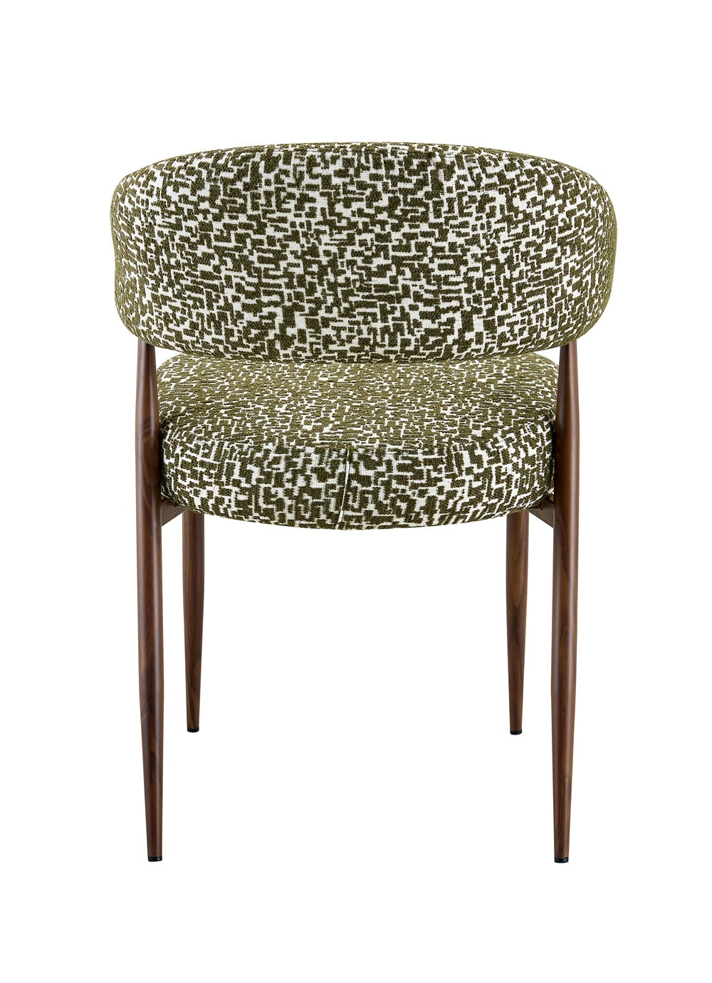 Stoel Sil in patroon patroon olive