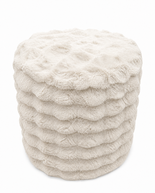 Ronde Poef – Ivory