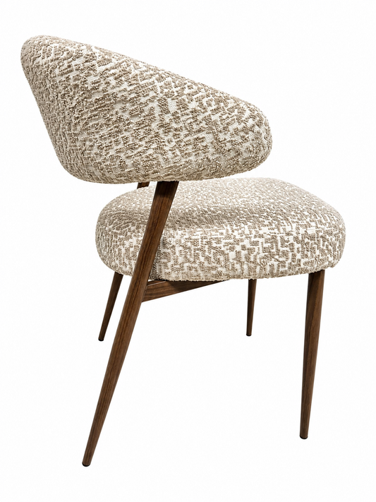 Stoel Sil in patroon beige