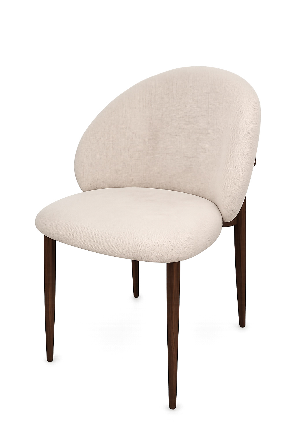 Stoel Bibi | Beige | Metaal poot houtlook (brown) | Japandi stijl