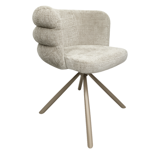 Eetkamerstoel Joep – Beige draaistoel in stof Cremona 04