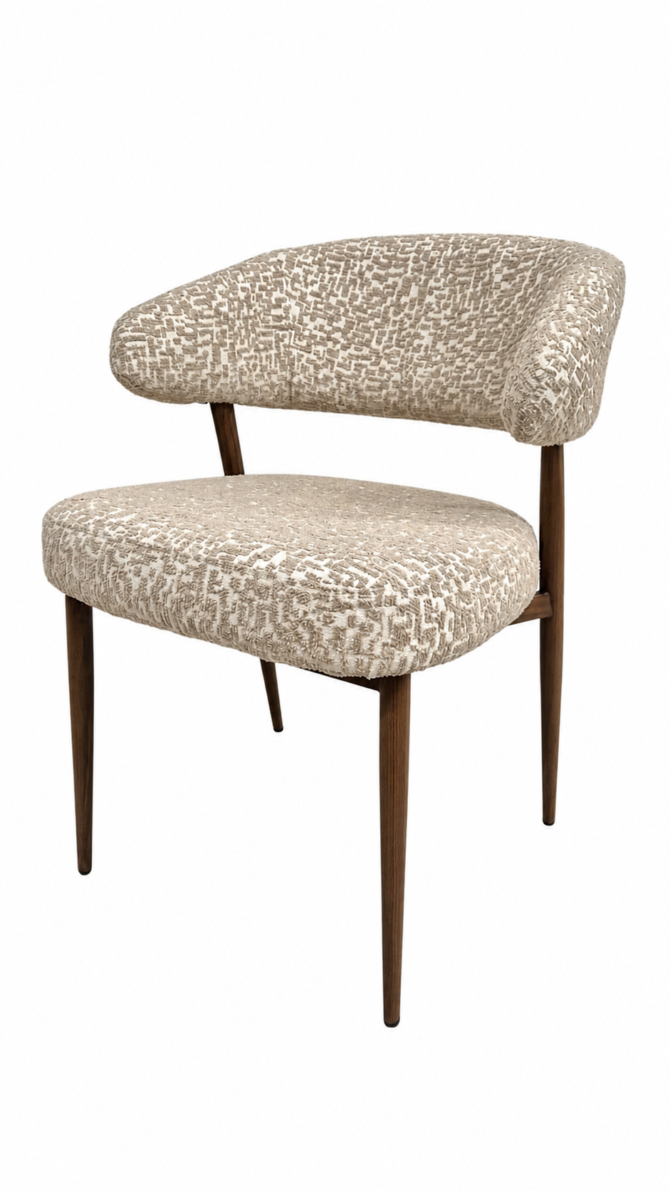 Stoel Sil in patroon beige