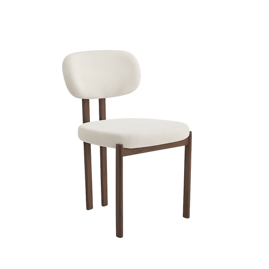 Eetkamerstoel Wiebe – 02 Beige Bekleding & Walnoot frame