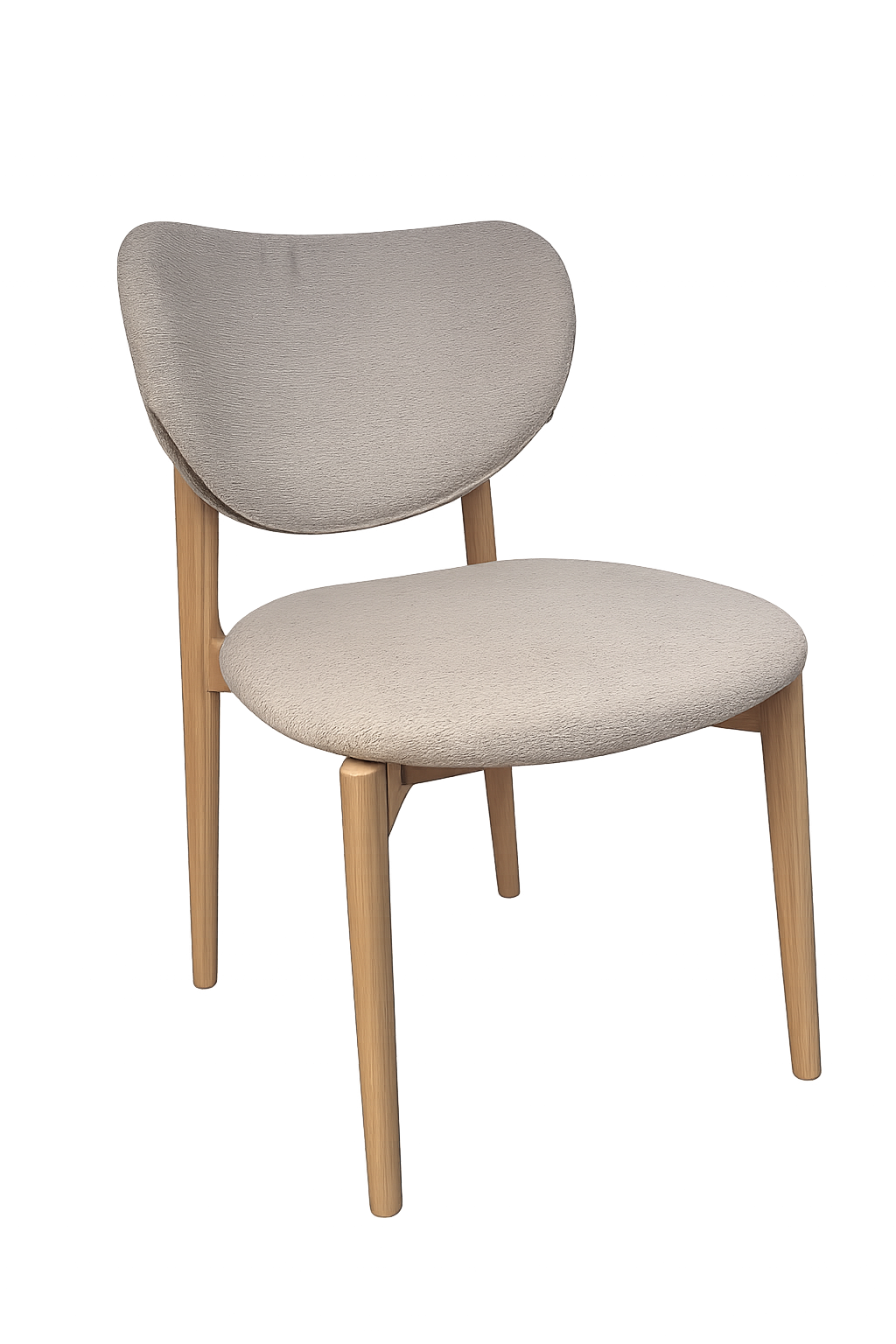 Stoel Frida – Beige stoel met eiken frame | Sahara 112