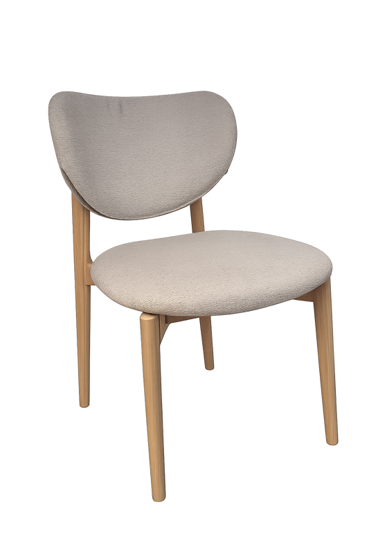 Stoel Frida – Beige stoel met eiken frame | Sahara 112