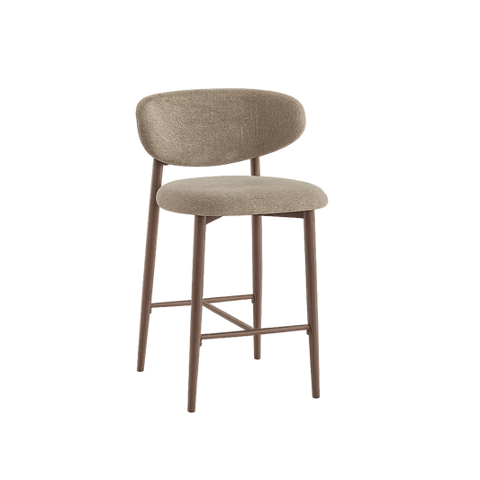 Barstoel Raven – 04 Taupe Bekleding & Walnoot Frame