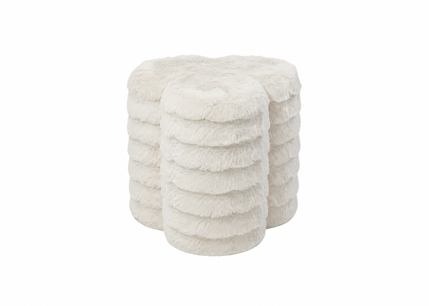 Wave Poef – Ivory (47x44x45 cm)