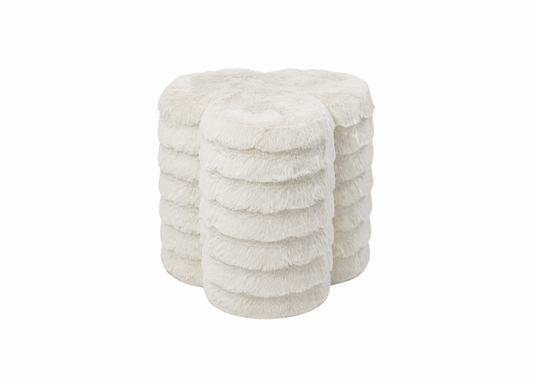 Wave Poef – Ivory (47x44x45 cm)