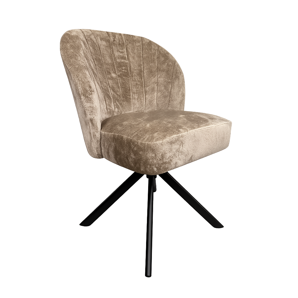 Stoel Belle – beige (kleur 902) | Comfortabele designstoel met pocketvering