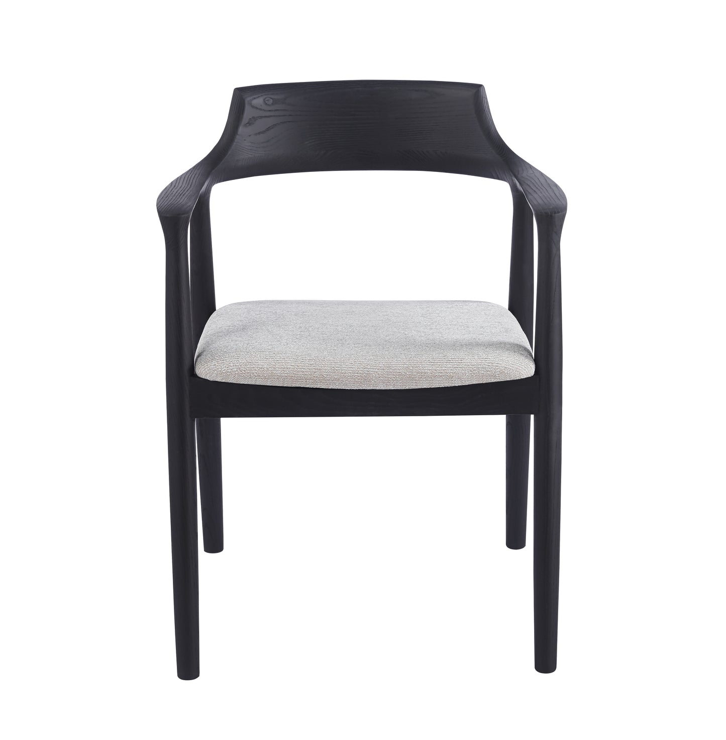 Armstoel Ashwood – Zwart eiken met kussen Sahara 170