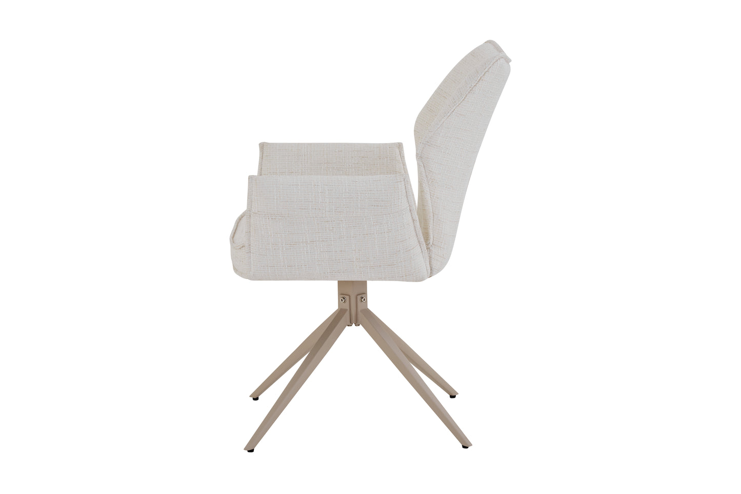 Stoel Salsa – Zandkleurige draaistoel met 180° returnfunctie