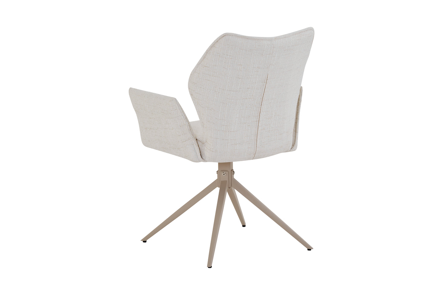 Stoel Salsa – Zandkleurige draaistoel met 180° returnfunctie