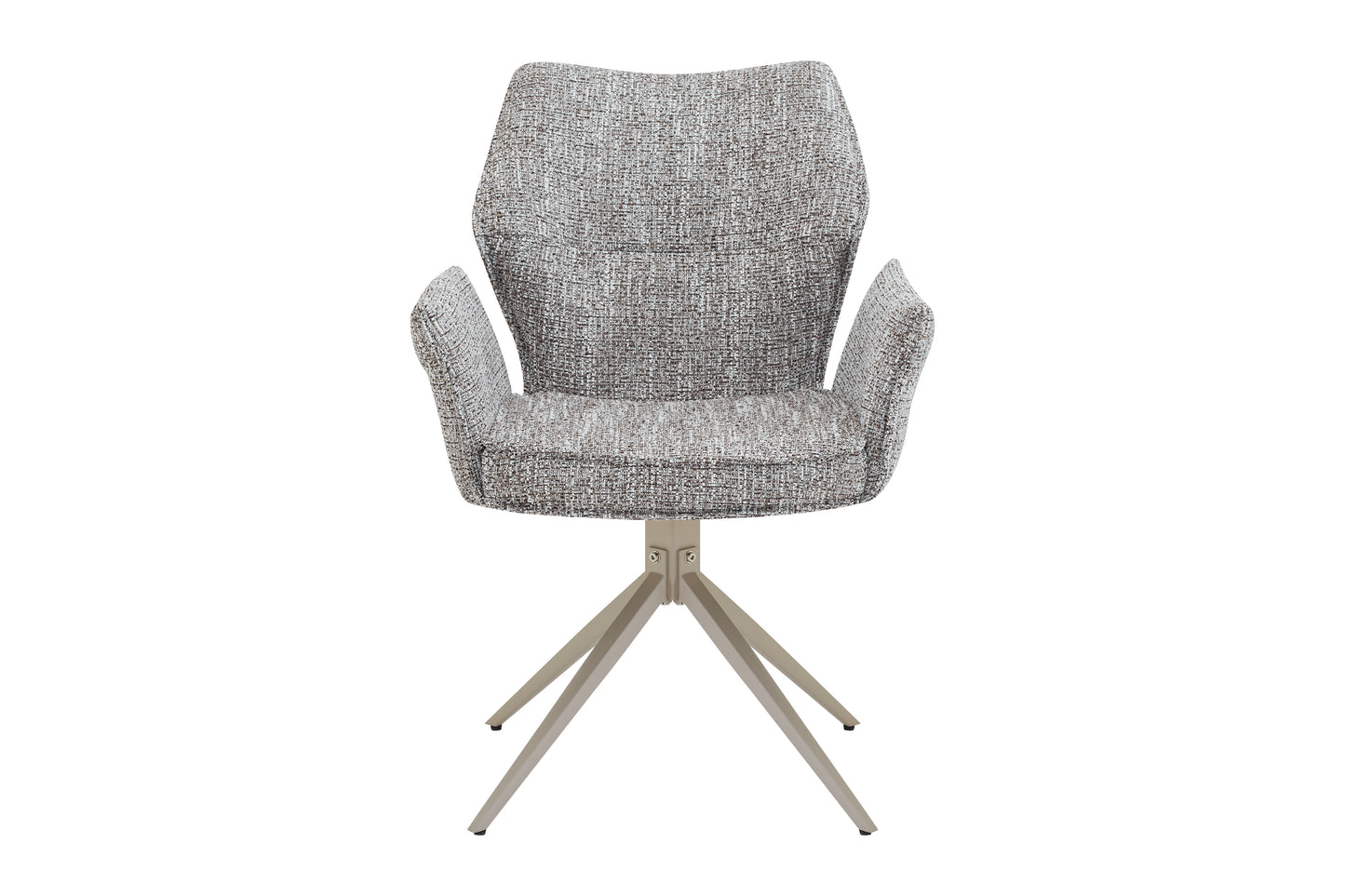 Stoel Salsa – taupe kleurige draaistoel met 180° returnfunctie