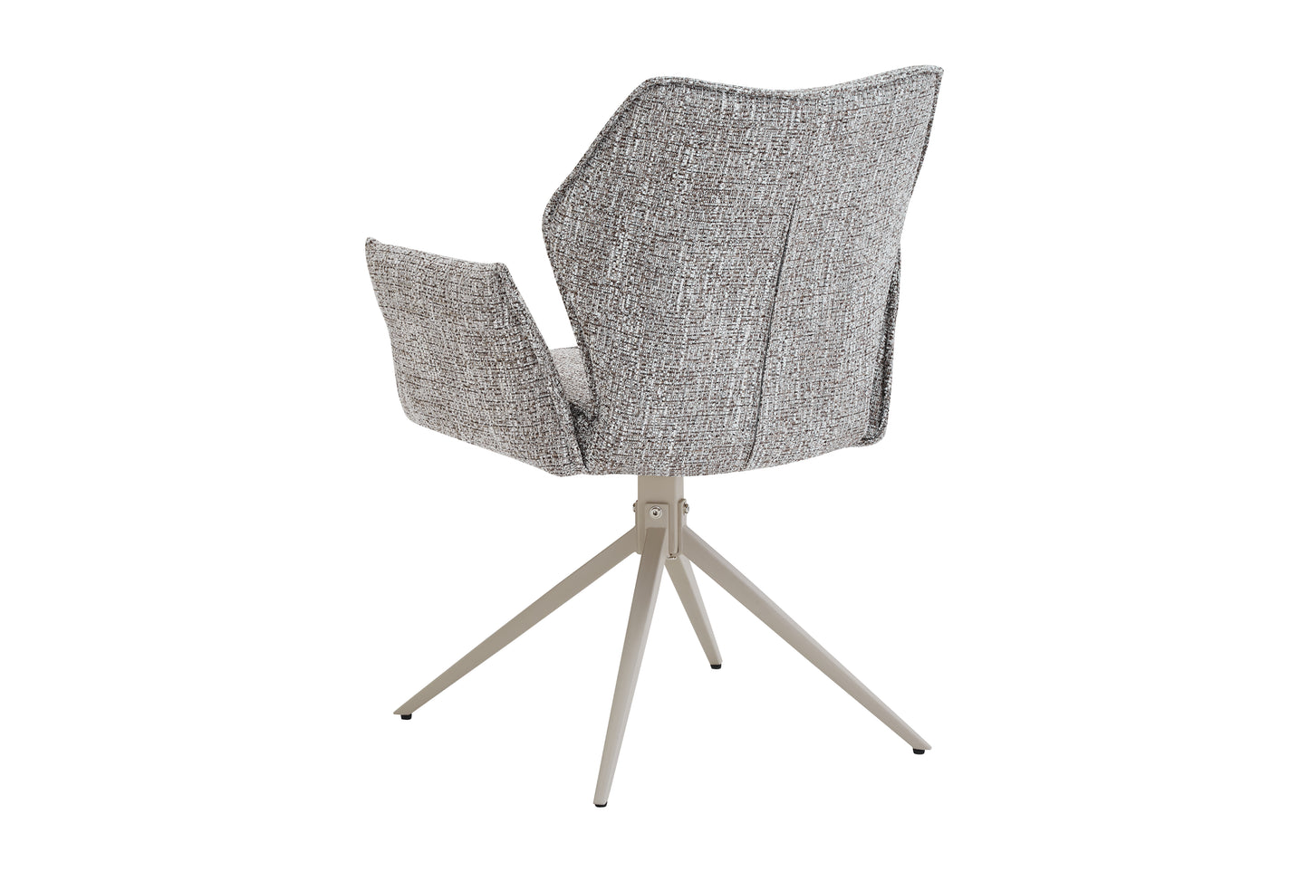 Stoel Salsa – taupe kleurige draaistoel met 180° returnfunctie