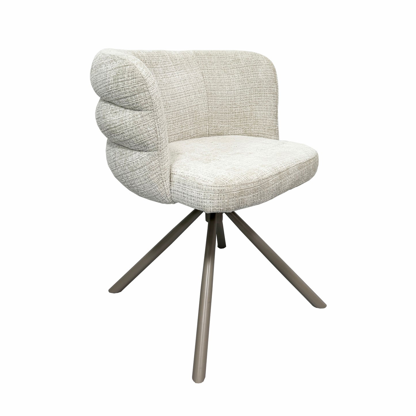 Eetkamerstoel Joep – Beige draaistoel in stof Cremona 02