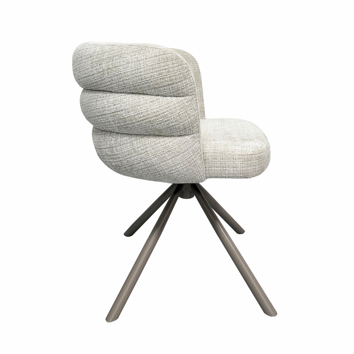 Eetkamerstoel Joep – Beige draaistoel in stof Cremona 02