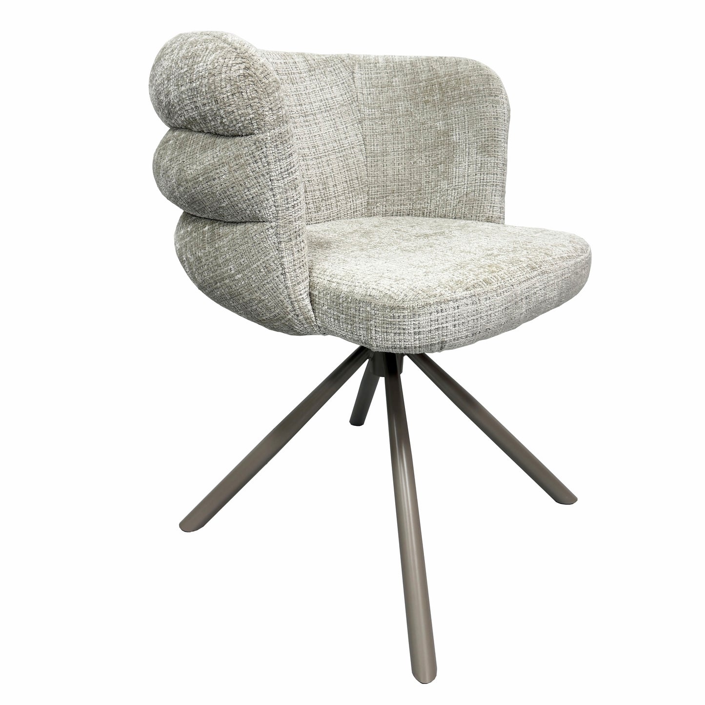 Eetkamerstoel Joep – Beige draaistoel in stof Cremona 04