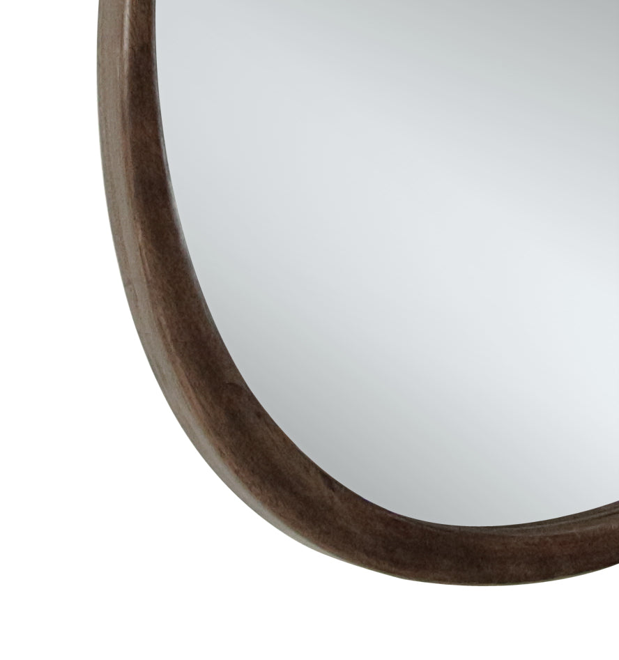AJ3178 Japandi Spiegel – Organische Vorm – Brown – 59 x 78 x 4 cm