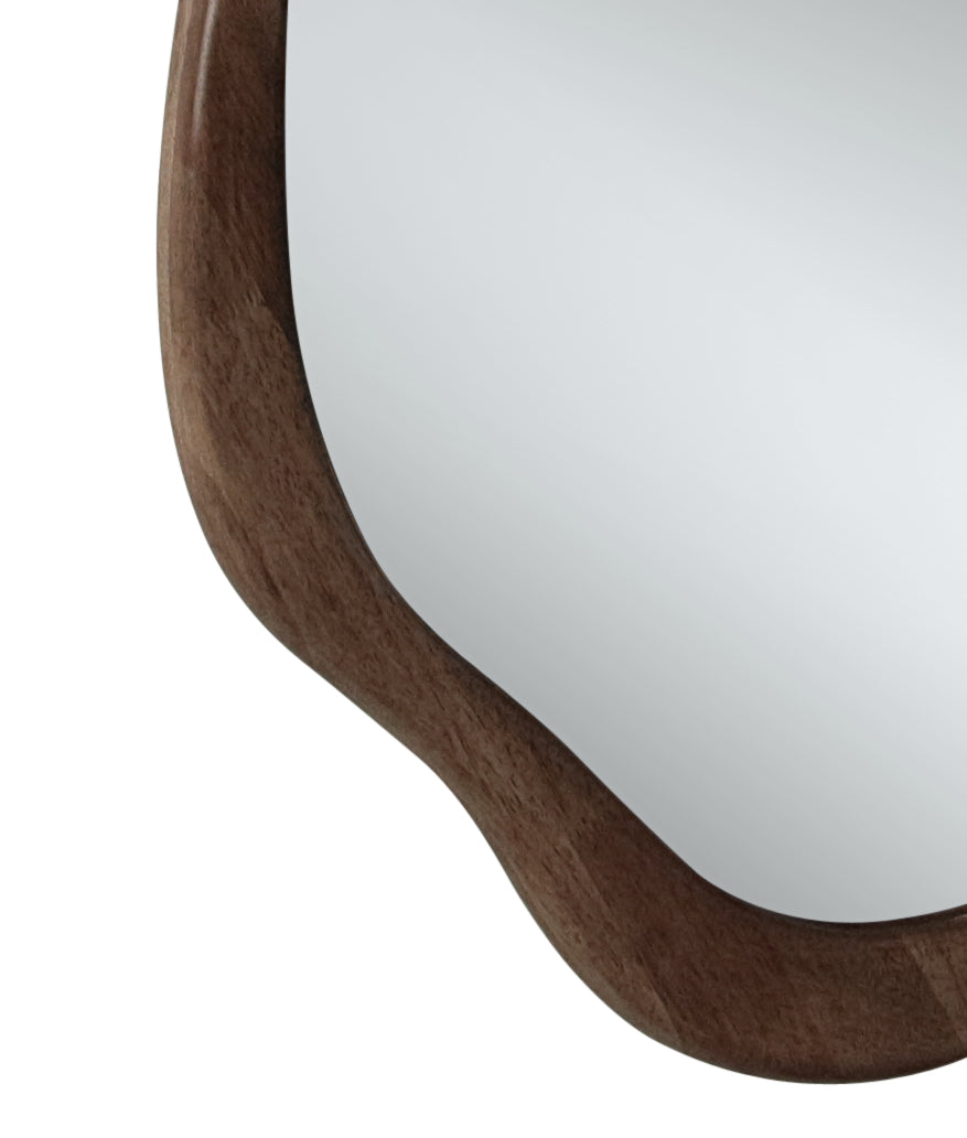 AJ3184 Japandi Spiegel – Organische Vorm – Brown – 69 x 120 x 4 cm