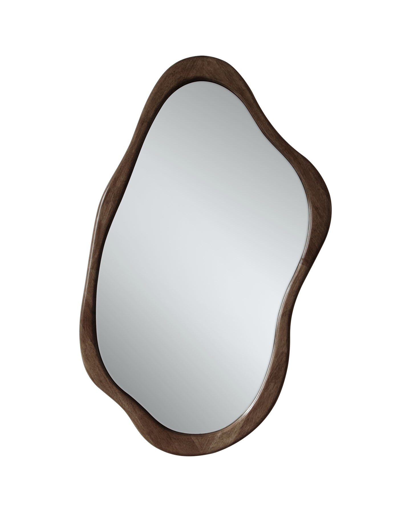 AJ3184 Japandi Spiegel – Organische Vorm – Brown – 69 x 120 x 4 cm