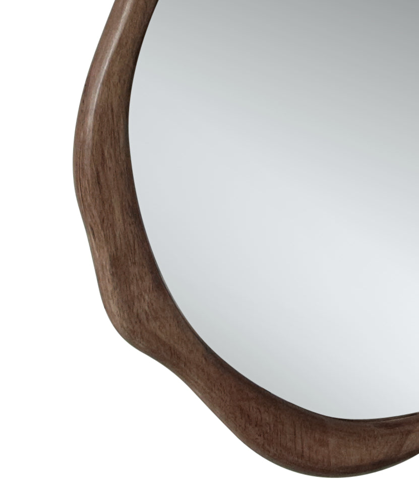 AJ3185 Japandi Spiegel – Organische Vorm – Brown – 99 x 53 x 4 cm